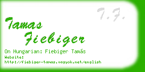 tamas fiebiger business card